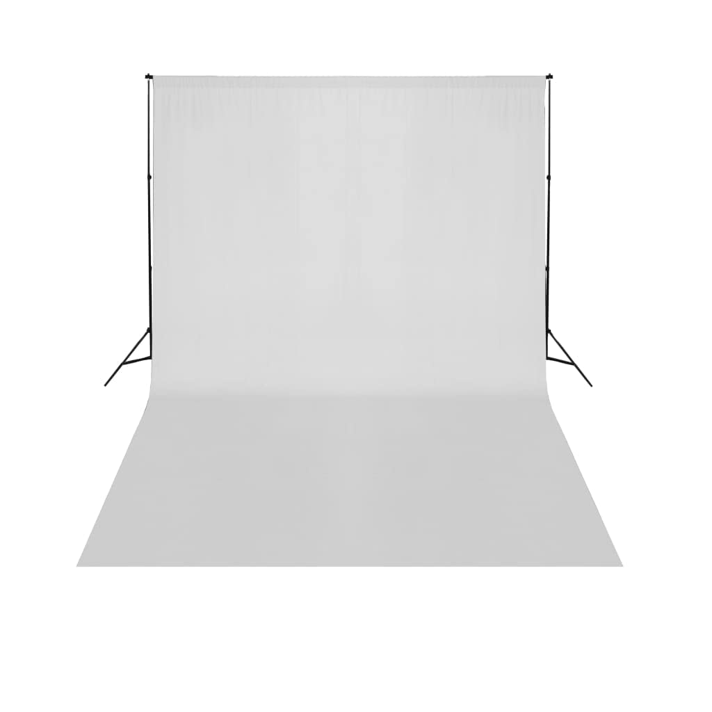 Vidaxl White Background System With Cloth 500 X 300 Cm