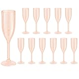 Charmants verres à vin en plastique : le lot de flûtes à champagne comprend 12 verres à champagne en plastique fin or rose, offrant une quantité suffisante pour répondre à vos besoins d'utilisation quotidienne et de remplacement. Une coupe de champagne adaptée est la cerise sur le gâteau. Les verres à vin en plastique transportent non seulement le vin, mais aussi les rires et les bénédictions