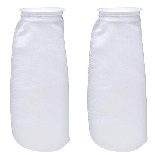 Image of ALEGI Aquarium Filter Socks 4 inch by 14 Inch Long, 200 Micron - 4 Inch Ring Aquarium Felt Filter Bags (4 by 14 Inch - 10Pack)