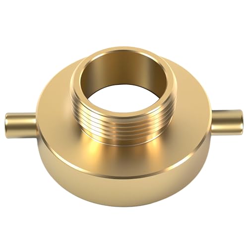SpringSpray 2-1/2" NST (NH) Female x 1-1/2" NST (NH) Male Brass Fire Hydrant Adapter with Pin Lug Brass Fire Equipment