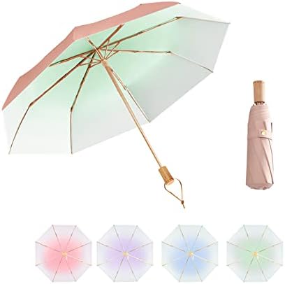 Dlin Travel Sun Umbrella for Purse with Case,Compact UV Umbrella Protection,Folding Lightweight Portable Parasol Umbrella for Men and Women