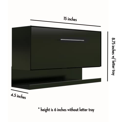 Modbox Usa Modern Wall Mounted Mailbox Custom Color Combination With Letter Tray - 12 Color Options #TOP1