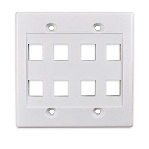 Placa de pared Keystone de 8 puertos para insertar módulos sin herramientas 2