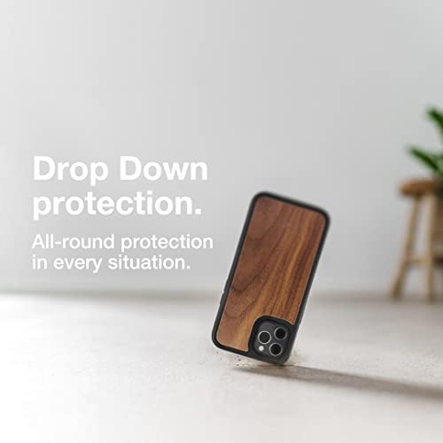 Woodcessories - Magnetic Bumper Case Compatible With Iphone 12 Pro Max Case With Magnet, Made Of Wood, Walnut #TOP2