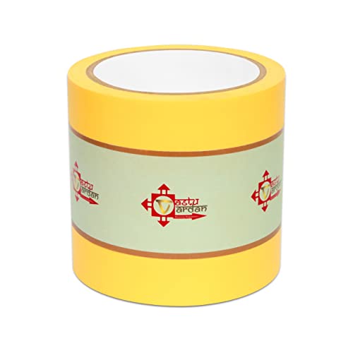 Vastu Vardan Yellow Vastu Correction Tape | 4 Inch (96mm) Approx | Length- 20 Meter Approx | Toilet Vastu Remedy | Pack of 1