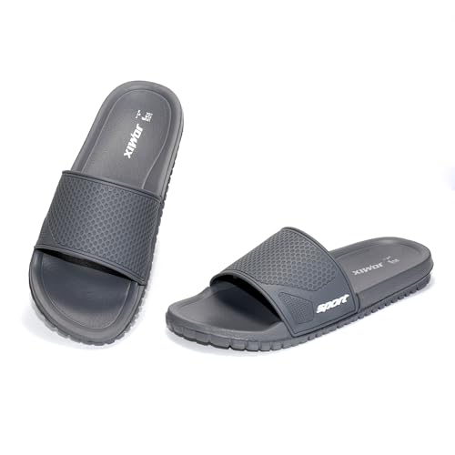 JOMIX Claquette Hommes Pantoufles Antidérapantes de Plage et Piscine D'été Antiderapant Séchage Rapide Chaussons de Bain Sandales Légères et Résistantes pour L'intérieur et L'extérieur (Gris,42)