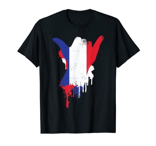Shaka Sign Vintage Francia Bandera - Surf & Surf Camiseta