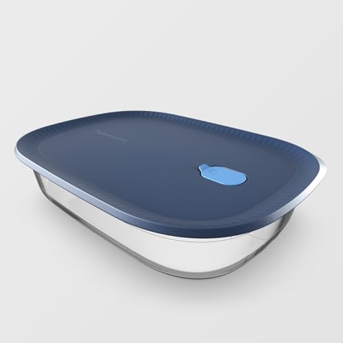 Tupperware Voila Glass XL Rectangular Food Storage – Airtight Baking Dish, 3.2 qt / 3 L