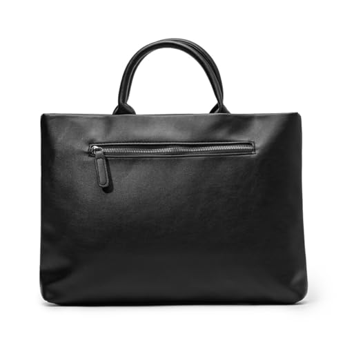 Men's Briefcase Vintage 14.5 inch Waterproof Leather Laptop File Fashion Bag3