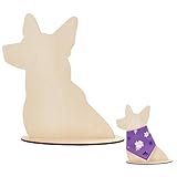 AHANDMAKER Wood Dog Silhouette Display Stand, Blank Pet Bib Scarf Display Holder for Shops Craft Show Photography Props Bib Bandana Scarf Store Home Decor Pet Accessory Booth