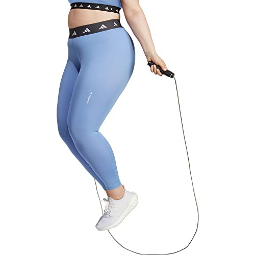 adidas Women's Techfit 7/8 Leggings (Plus Size), Blue Fusion/Carbon, XL Plus