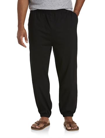 Harbor Bay by DXL Big and Tall Cinched-Hem Jersey Pants