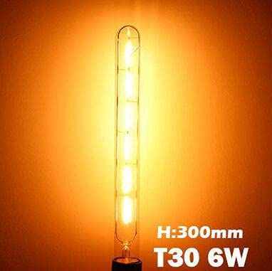 ZRJIA E27 T30 300mm Decoratieve LED Lamp Vintage Stijl Retro Industrieel Antiek Edison E27 T30 6W 600lm 2700K warm wit 360° 230V, Geen Flikkering, Niet-dimbaar (Pack van 2) - Image 7