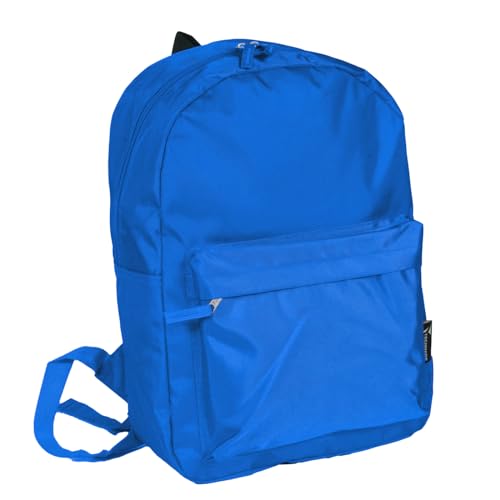 TECHMADE Zaino Classic Style Unisex - Da Viaggio, Porta PC, Lavoro, Sportivo - Piccolo (Blu)