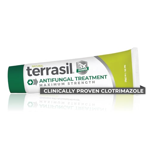 terrasil Clotrimazole Antifungal Cream, Relief for Fungal Yeast Infections, Jock Itch, Athletes Foot, Ringworm for Men & Women, Clinically Proven Treatment of Skin Fungus. FSA-HSA Eligible (1oz)
