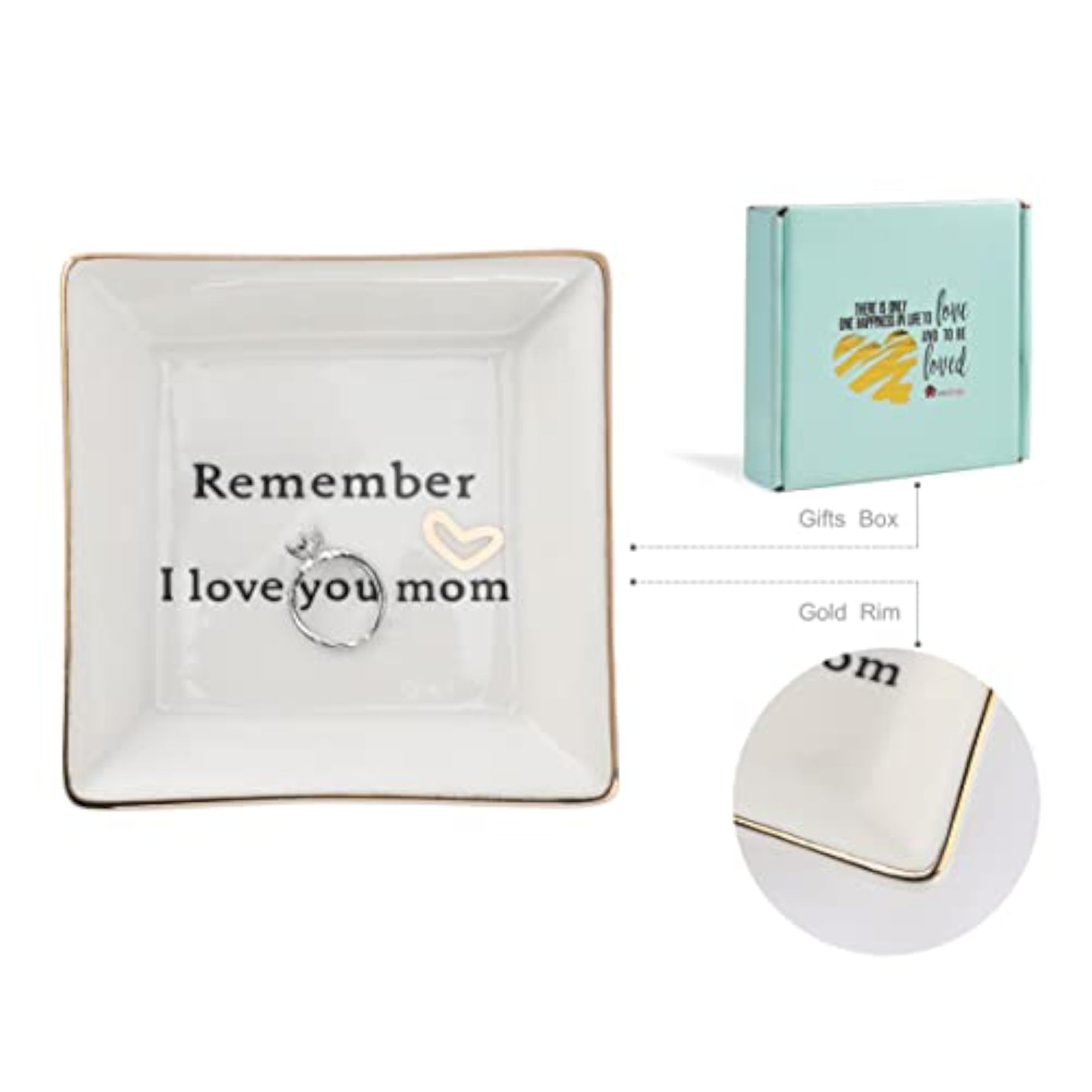 HomeSmile Ceramic Ring Dish Decorative Trinket Plate