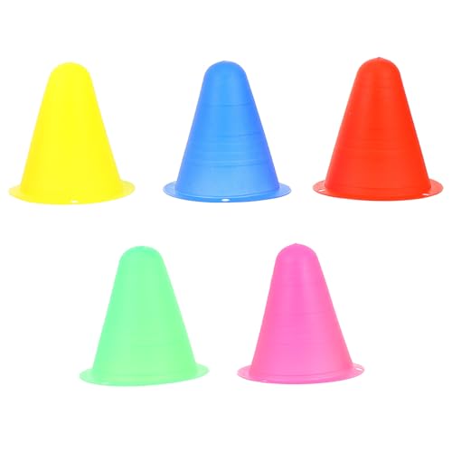 Mikinona 25 Conos de Entrenamiento para Patinaje sobre Ruedas 25 Piezas Colores Amarillo Rojo Verde Azul Rosa Material PE Resistente Accesorios al Aire Libre para Agilidad y Control
