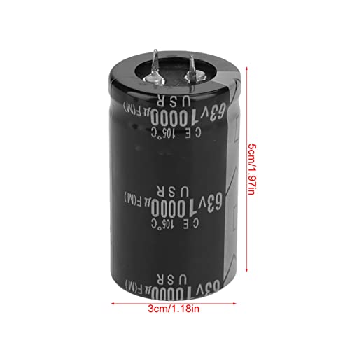 Condensateur Audio 63V 10000uF Électrolytique Lot 4 Pièces pour Amplificateur Voiture Système Son Filtrage Alimentation Haut-Parleur 105°C – vue 2