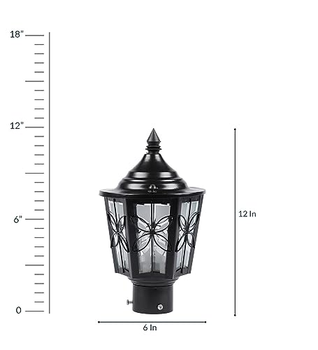 Image of SINOMAN Contemporary Gate Light Lamp for Outdoor Pillars Post Top Fixture for Pathway, Garden, Patio, Porch, Entrance, Walkway Farmhouse, Boundary and Landscape Lighting (Pack of 2) (Without Bulb)