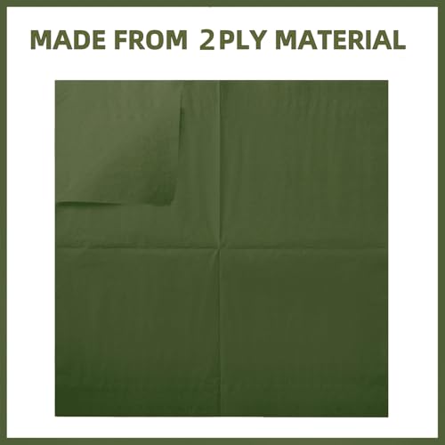 image for BEFORYOU 100 Pack Cocktail Napkin 2-Ply Dessert Napkins Folded 5 x 5 I
