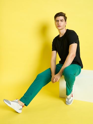 Image of bearbrother Men's Regular Fit Solid Trackpants