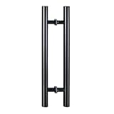 Conception de la poignée : la poignée de porte en verre à double sens est fabriquée à partir d'un modèle de tube rond en acier inoxydable, le style traditionnel a une poignée de forme qui peut être facilement tirée et poussée, assurant un toucher confortable, et la poignée en T de la porte coulissante ajoute un sens sophistiqué de la mode à n'importe quel espace de votre maison