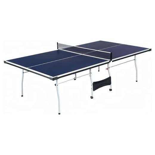 Folding Rolling Table Tennis Table Indoor Ping Pong Table with 2 Paddles 2 Balls 1 Net and Post Set Fold-Up Design 4 Wheels for Easy Movement Perfect Christmas New Year Holiday Season Gifts