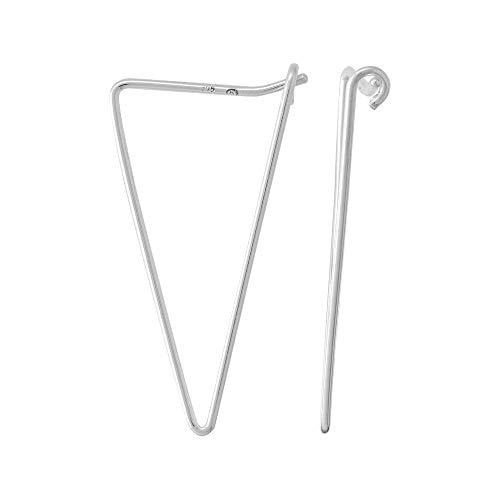 Boma Jewelry Sterling Silver Wire Triangle Hoop Earrings #TOP10