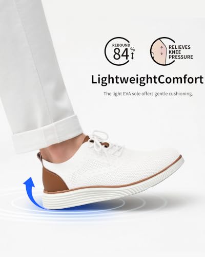 Image of VILOCY Men's Casual Dress Sneakers Lace-Up Oxfords Business Mesh Breathable Walking Shoes Tennis Comfortable