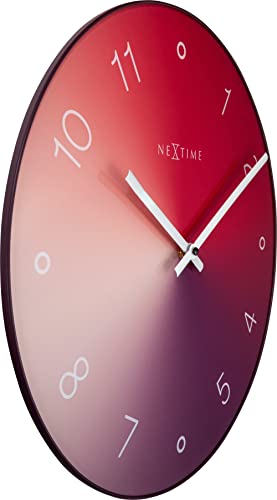 Reloj de pared analógico NEXTIME 40 cm rojo miniatura 2
