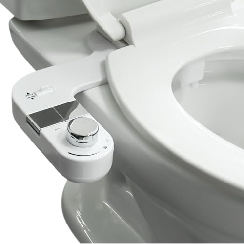 Bidet Attachment for Toilet, Non-Electric Cold Water Bidet with Dual Nozzles (Rear & Feminine Wash), Self-Cleaning Nozzle Rinse, Adjustable Water Pressure Control, Easy Install Kit, Fits Most Toilets by RetailWell - Image 2