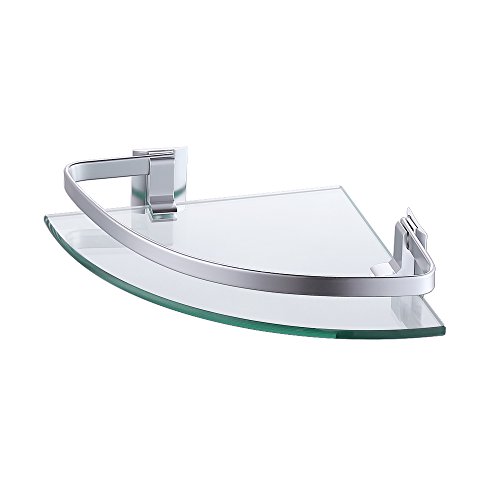 KES Aluminum Glass Corner Shelf Bathroom Bath Caddy Basket Storage Hanging Organizer