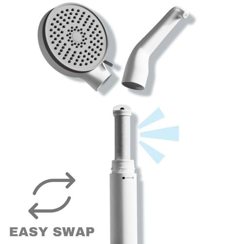 TUSHTEK Shower Head Filter Refill Cartridge - Compatible with DOT-Home Shower Heads - Reduces Chlorine & Hard Water - Easy Install - 1X or 3X Pack (3)