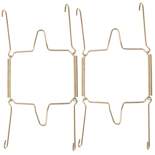 PRETYZOOM Hanging Plate Holder for Wall Decorative Spring Hooks Invisible Plate Hangers