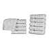 SUPERIOR Egyptian Cotton 10-Piece Face Towel Set, Small Towels for Facial, Spa, Quick Dry, Absorbent Towels, Bathroom Accessories, Guest Bath, Home Essentials, Washcloth, Airbnb, Silver