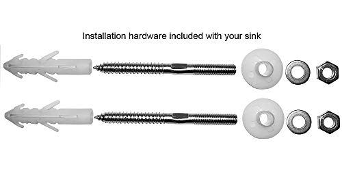 Alfi Brand Ab102 Porcelain Wall Mount Bath Basin Sink, Small, White #TOP4