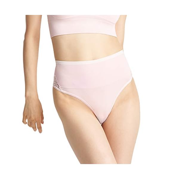 Yummie-Womens-Ultralight-Seamless-Lace-Insert-Shapewear-Thong Yummie womens Ultralight Seamless Lace Insert Shapewear Thong Panties, Lotus, Large-X-Large US