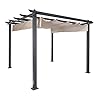 Coolaroo aurora pergola backyard or patio shade pergola light filtering 90 uv block 910 x 910 smoke  urban country home decor