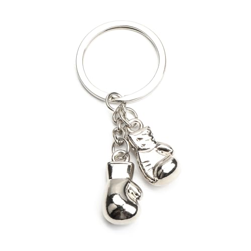 MUCOOS Creative Stainless Steel Boxing Gloves Keyring A Little Surprise for Birthday Gift for Sports Lovers Gift for Men and Women