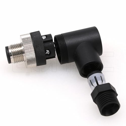 Image of Right Angle M12 A Code 4 Pin Male Circular Aviation Plug Industrial Sensor Connector Waterproof 12mm Connector Plug Cable Adapter