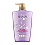 L’Oréal Paris Elvive Shampoo For Dehydrated Hair, Hydra Hyaluronic With Hyaluronic Acid, 72H Moisture Boost For Shiny Bouncy Hair, Suitable For All Textures From Straight To Coily, XL 1000ml