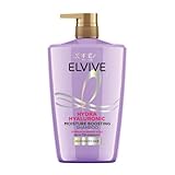 L’Oréal Paris Elvive Hydra Hyaluronic Moisture Boosting Shampoo, with Hyaluronic Acid, for Dry & Dehydrated Hair, Suitable for all hair textures, 1000ml