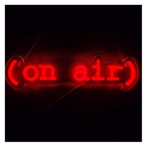 Riderai enseigne lumineuse au néon Panneau lumineux néon On Air Décoration murale 40 cm × 10,6