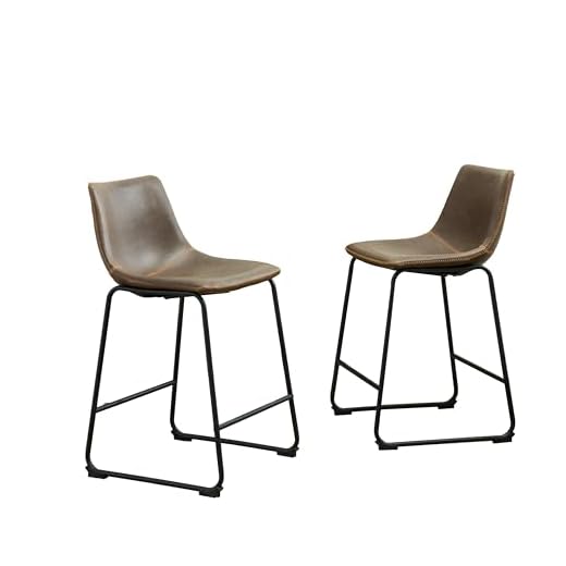 Lotusville Vintage PU Leather Stools