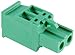 NTE Electronics 25-E1100-02 E1100 Series Eurostyle Terminal Block, Plug Vertical, 15 Amp, 30-12 AWG Wire Range, 2 Pole, 5.08 mm Pitch, 300V