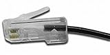 Länge: 3m VS-ELECTRONIC - 612118 Modular-Anschlusskabel RJ45/RJ11, 8/4 auf 6/4 Stecker, 3 m Länge, Schwarz TC70253