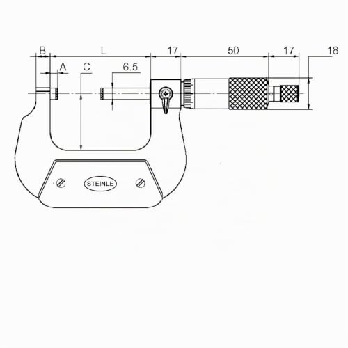 STEINLE 2130 analog Bügelmessschraube Messschraube Mikrometer 75-100 mm