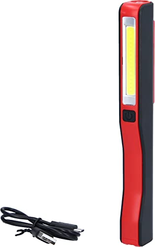 KS Tools 550.1173 Lampe d'inspection avec batterie UV Li-Ion, 3,7V Lampe d'inspection COB Stripe 190 lumens avec Spot LED (Batterie Lithium-ION 3,7 V/800 mAh)
