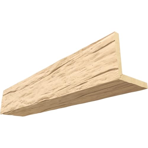 4"W x 10"H x 14'L 2-Sided (L-Beam) Riverwood Endurathane Faux Wood Ceiling Beam, Sonora Desert