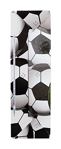 Image of HERMA 19716 Magazine File A4 with Football Motif, 7.5 cm Wide, Foldable, Sturdy Cardboard, Slim Magazine Holder for Girls and Boys, Standing File for Storing Documents, Documents, Folders